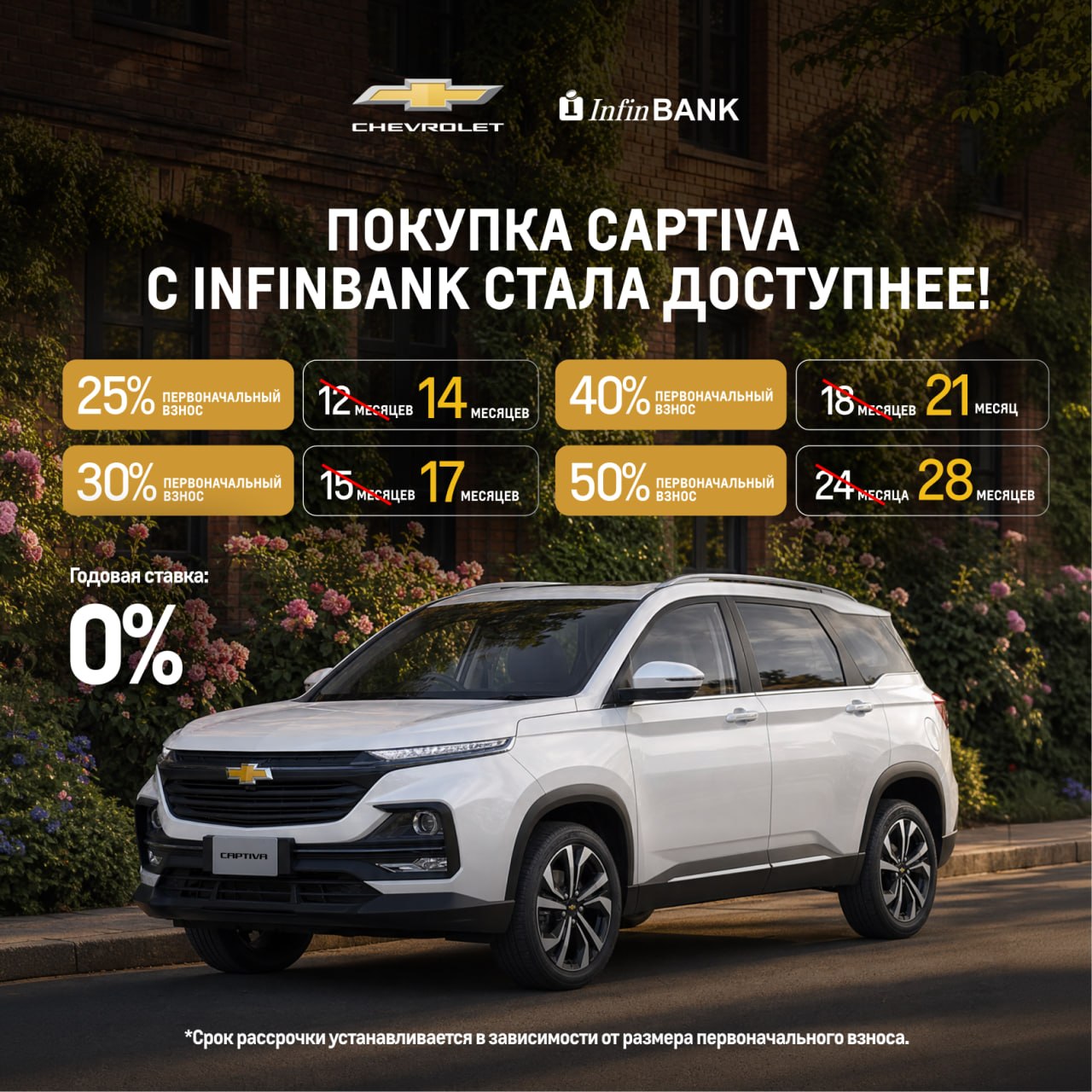 Для Chevrolet увеличены сроки рассрочки!