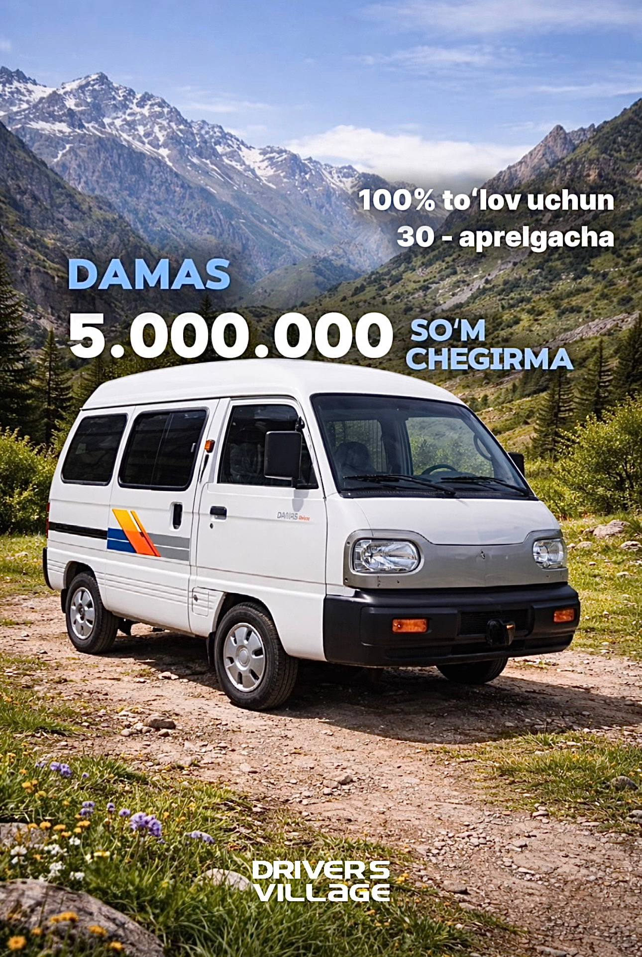 Chevrolet Damas - 5.000.000 so'm chegirma 😍